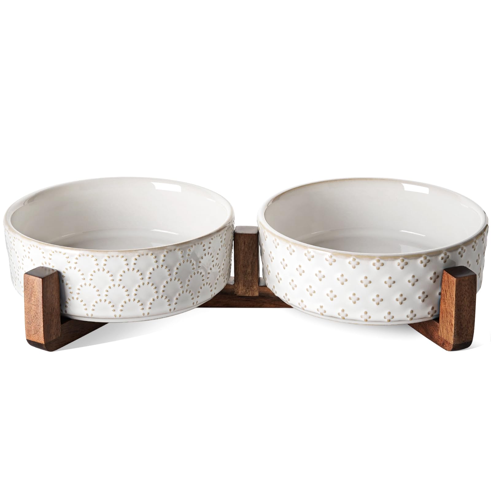LE TAUCI Ceramic Dog Bowl Set